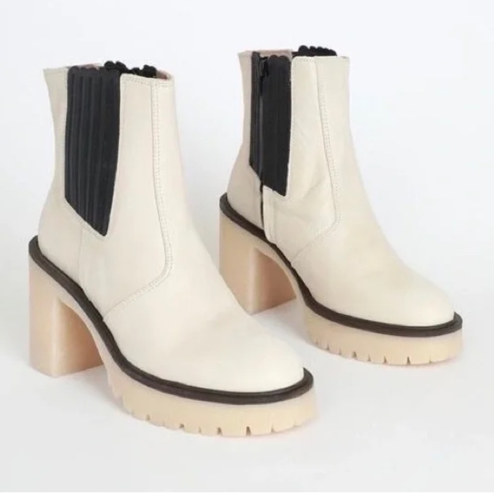 Free People James White Leather Chelsea Boots Women’s Size 7